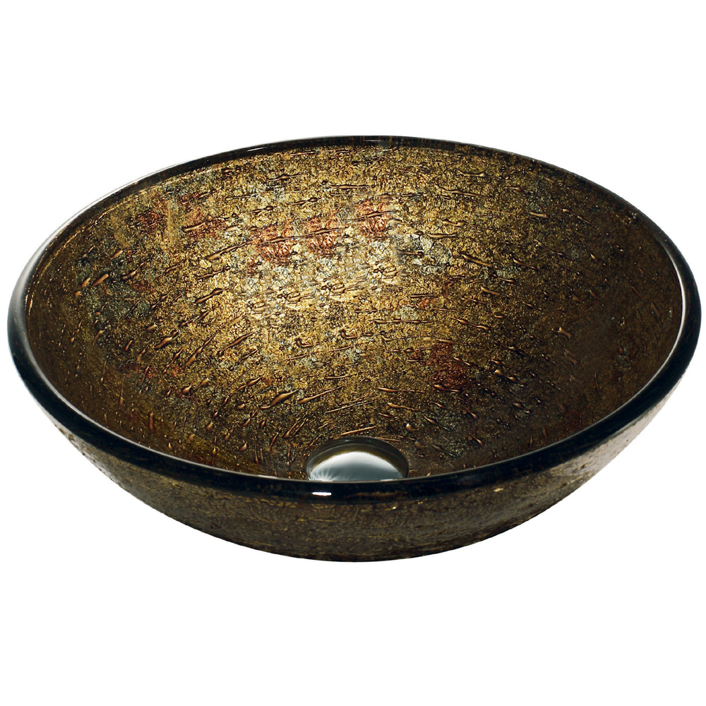 Textured Copper Glass Vessel Bathroom Sink