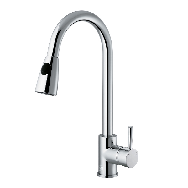 Weston Chrome Pull-Down Spray Kitchen Faucet