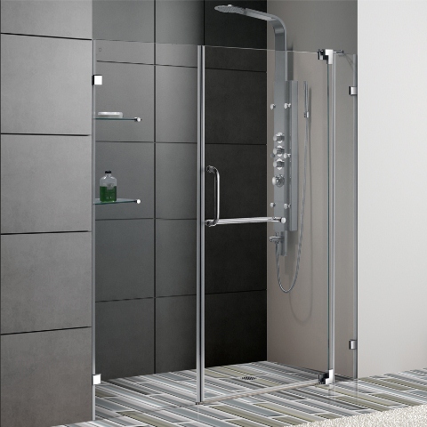 Pirouette 60-inch Frameless Shower Door