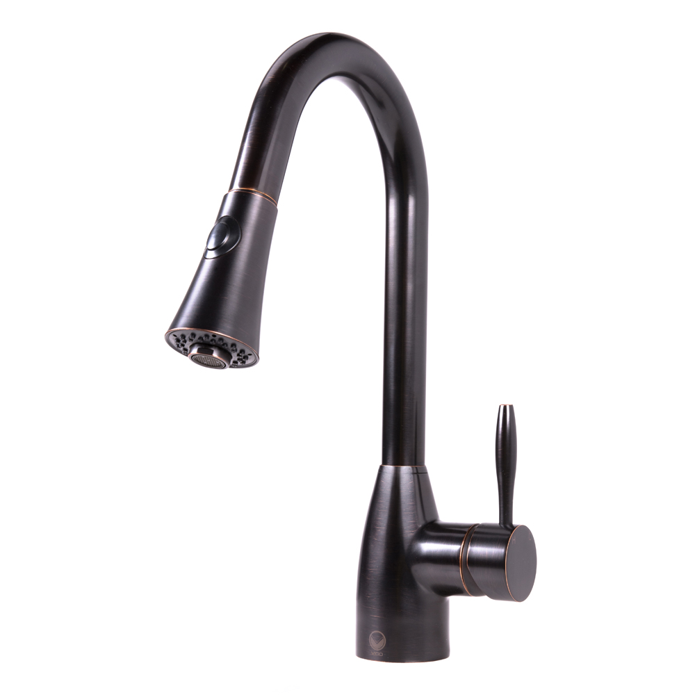 Aylesbury Antique Rubbed Bronze Pull-Down Spray Kitchen Faucet