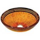 Tangerine Glass Vessel Bathroom Sink