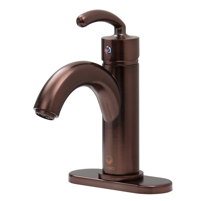 Single Lever Bathroom Faucet in Oil Rubbed Bronze Finish with Drain Assembly and Deck Plate Single Lever Bathroom Faucet in Oil Rubbed Bronze Finish with Drain Assembly and Deck Plate