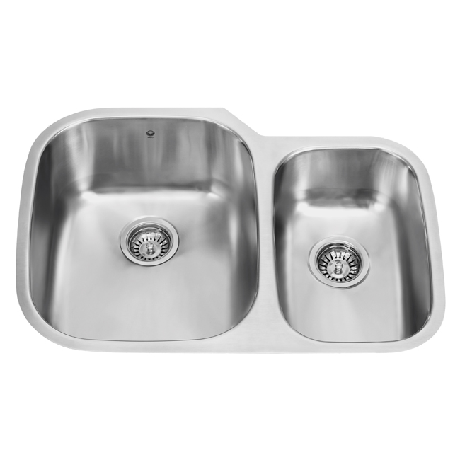 30-inch Undermount Stainless Steel 18 Gauge Double Bowl Kitchen Sink