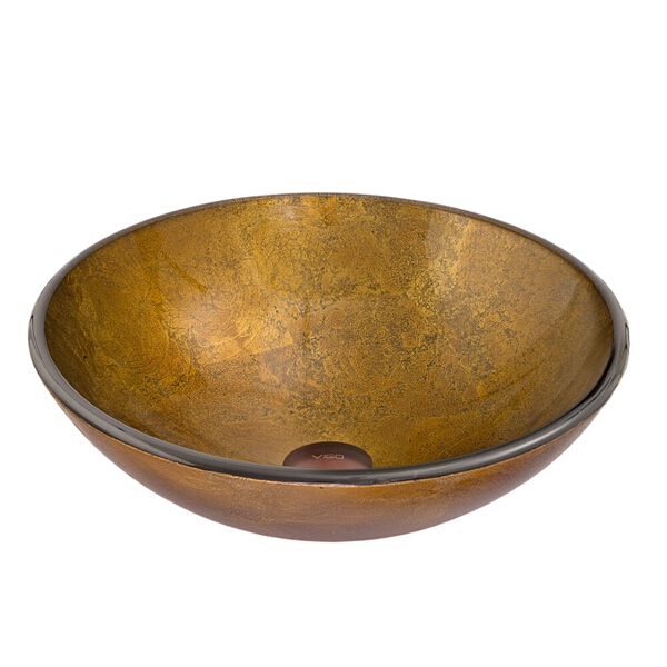 Branco Glass Vessel Bathroom Sink