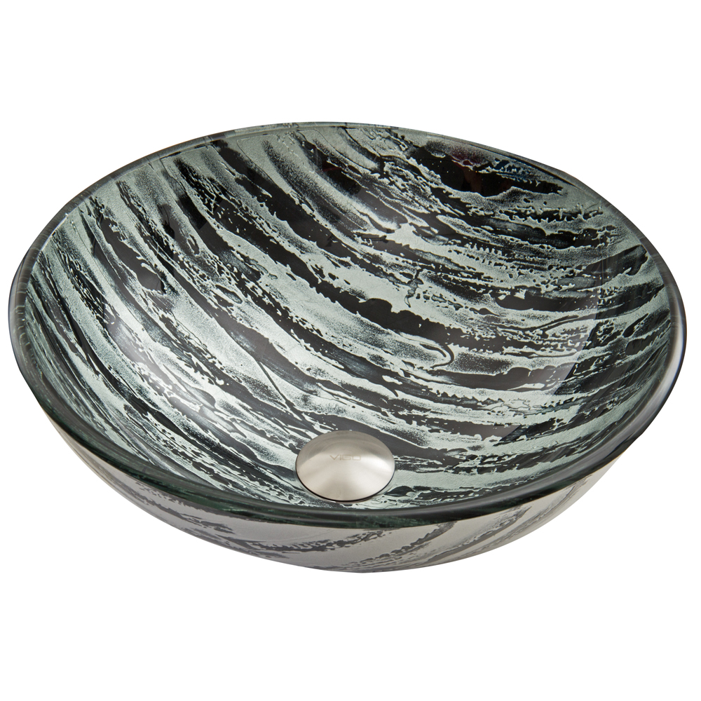 Rising Moon Glass Vessel Bathroom Sink