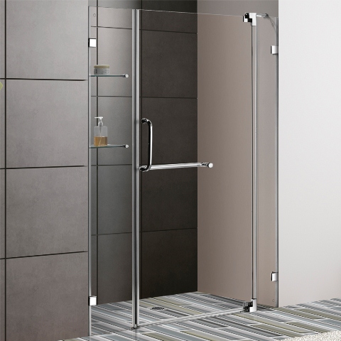 Pirouette 54-inch Frameless Shower Door