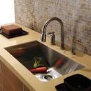 Undermount Stainless Steel Kitchen Sink, Faucet and Dispenser