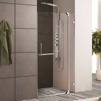 Pirouette 36-inch Frameless Shower Door
