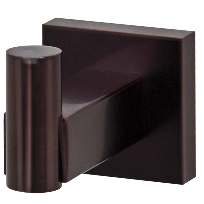 Allure Square Design Single Hook in Oil Rubbed Bronze
