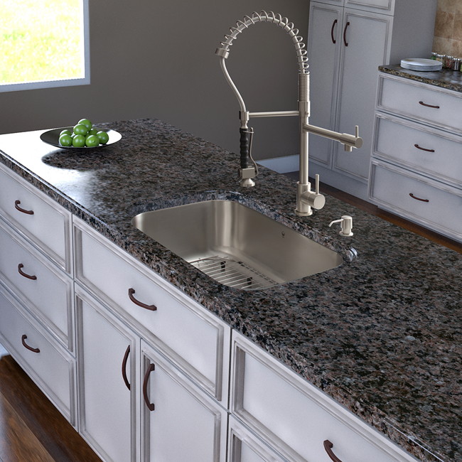 All in One 30-inch Undermount Stainless Steel Kitchen Sink and Faucet Set