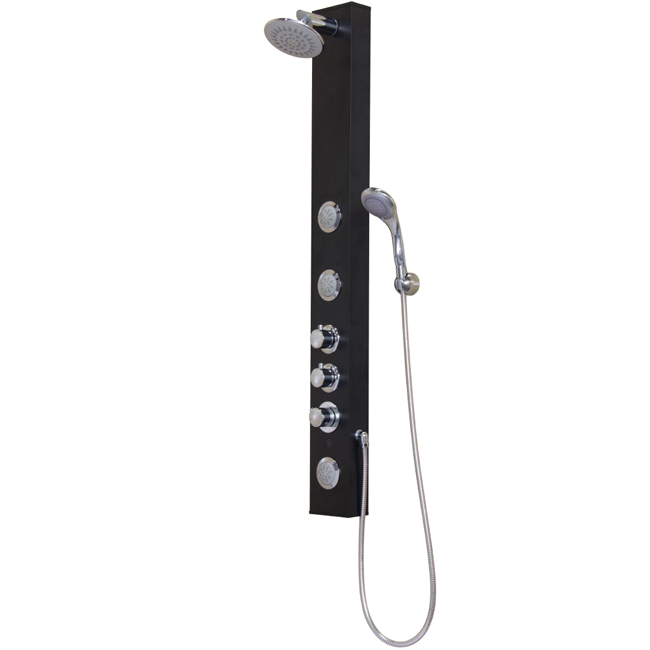 Shower Massage Panel in Satin Black Matte Finish
