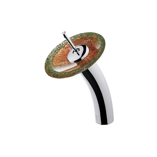 Waterfall Faucet with Janus Glass Disc in Chrome