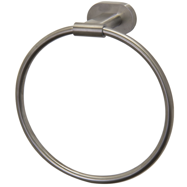Ovando Round Design Hand Towel Ring in Brushed Nickel