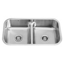 32-inch Undermount Stainless Steel 18 Gauge Double Bowl Kitchen Sink