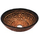 Golden Greek Glass Vessel Bathroom Sink