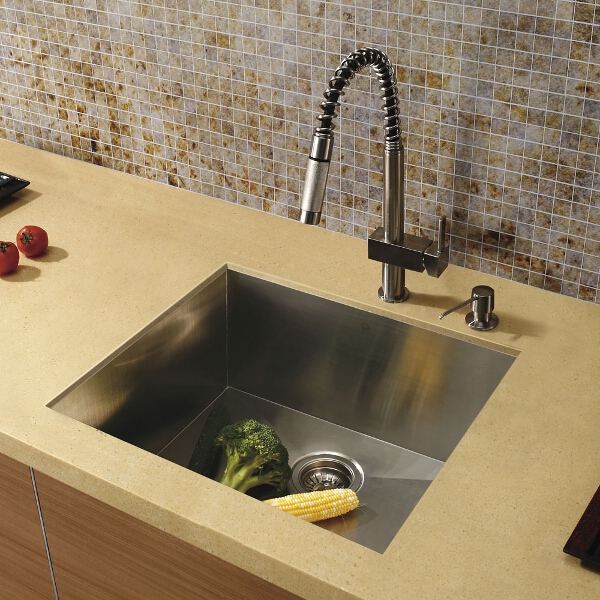 All-in-One Undermount Stainless Steel Kitchen Sink and Lincroft Faucet Set