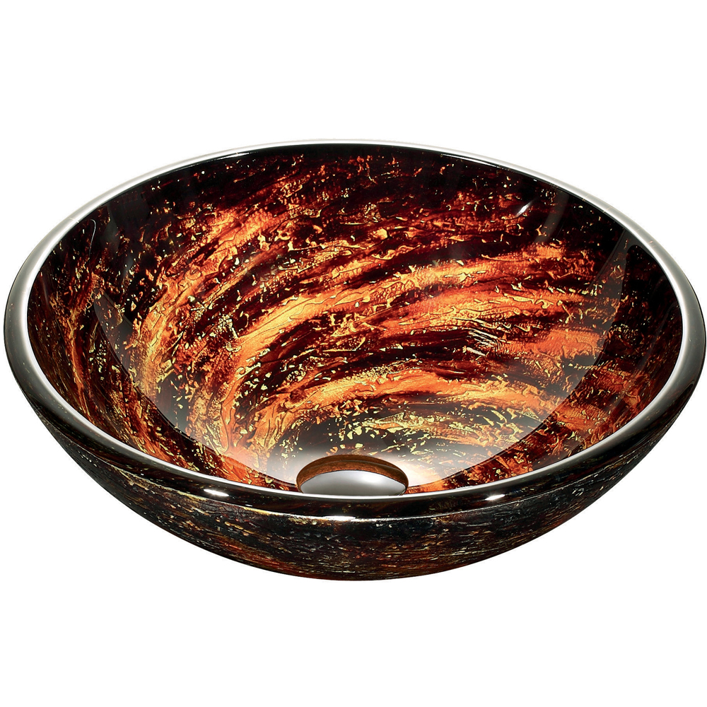 Northern Lights Glass Vessel Bathroom Sink