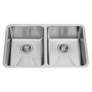29-inch Undermount Stainless Steel 16 Gauge Double Bowl Kitchen Sink