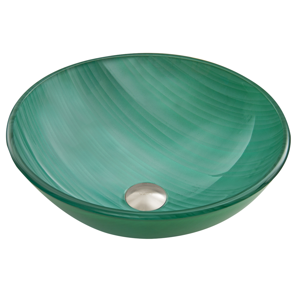 Whispering Wind Glass Vessel Bathroom Sink