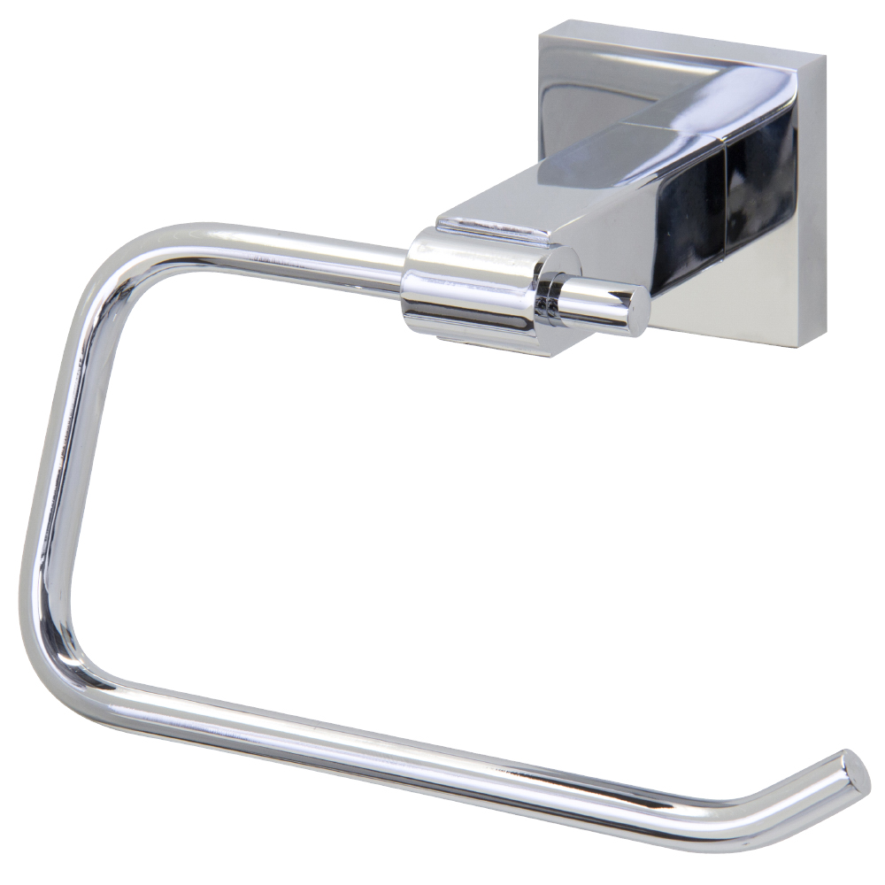 Allure Square Design Single Post Toilet Tissue Holder in Chrome