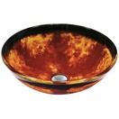 Auburn/Mocha Fusion Glass Vessel Bathroom Sink