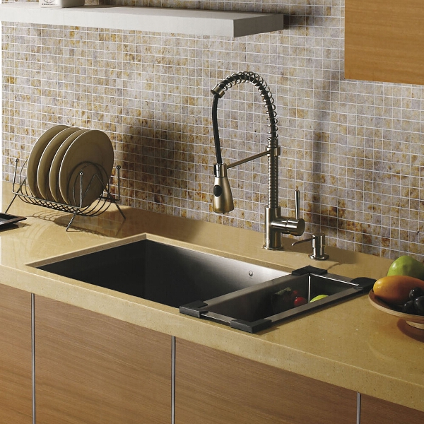 All-in-One Undermount Stainless Steel Kitchen Sink and Brant Faucet Set