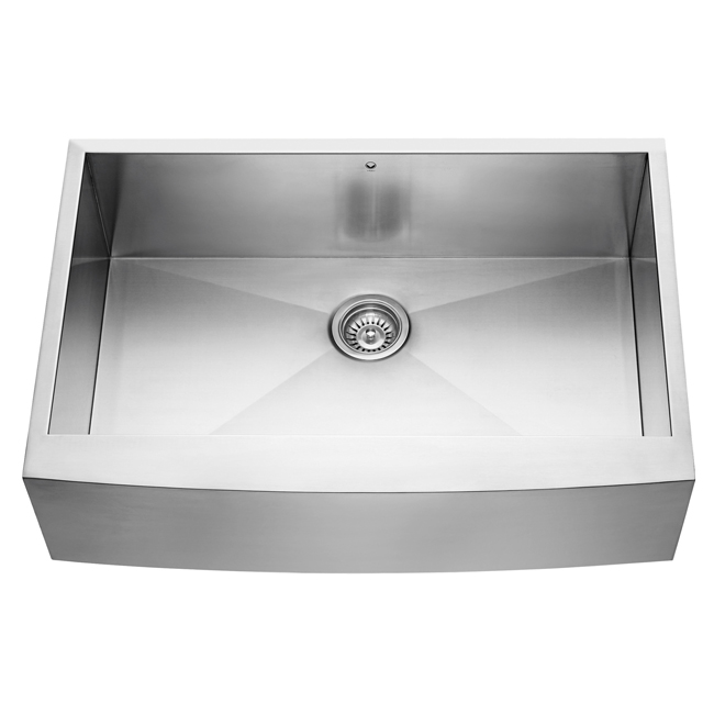 30-inch Farmhouse Zero Radius Single Bowl