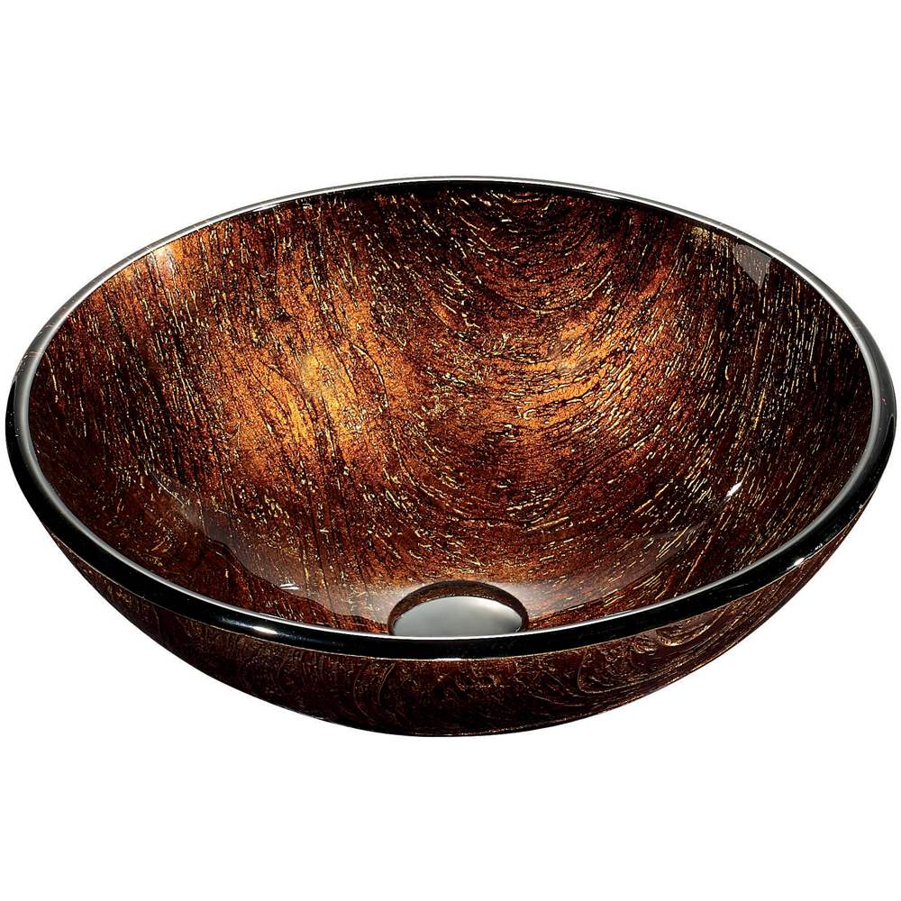 Kenyan Twilight Glass Vessel Bathroom Sink