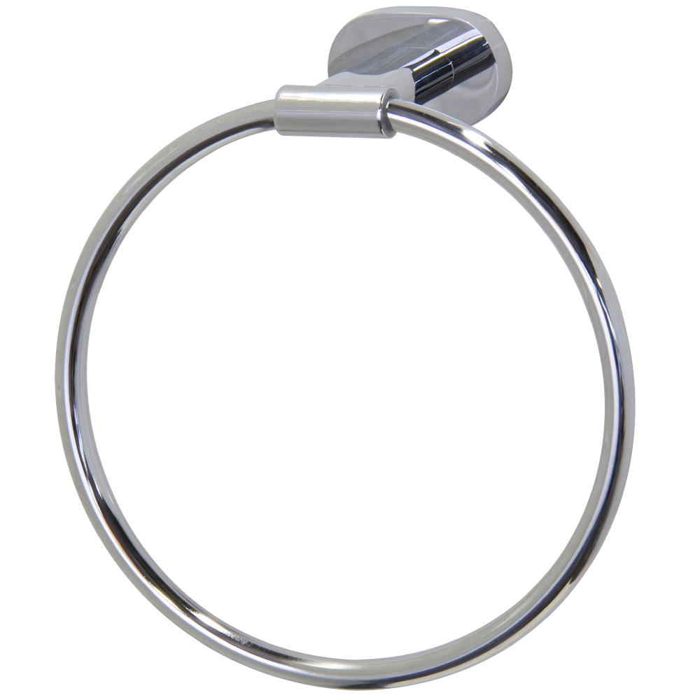 Ovando Round Design Hand Towel Ring in Chrome
