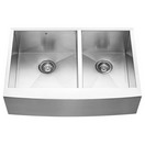 33-inch Farmhouse Zero Radius Double Bowl