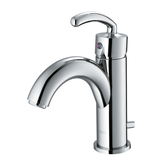 Single Lever Bathroom Faucet in Chrome Finish with Drain Assembly
